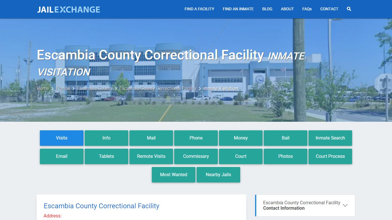 Escambia County Correctional Facility Inmate Visitation - Jail Exchange